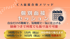 CA面接 個別セッションバナー