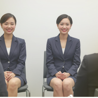 CA受験生が面接を受けている様子