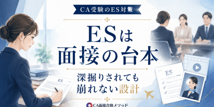 CA受験のESは面接の台本｜深掘りされても崩れないESの作り方