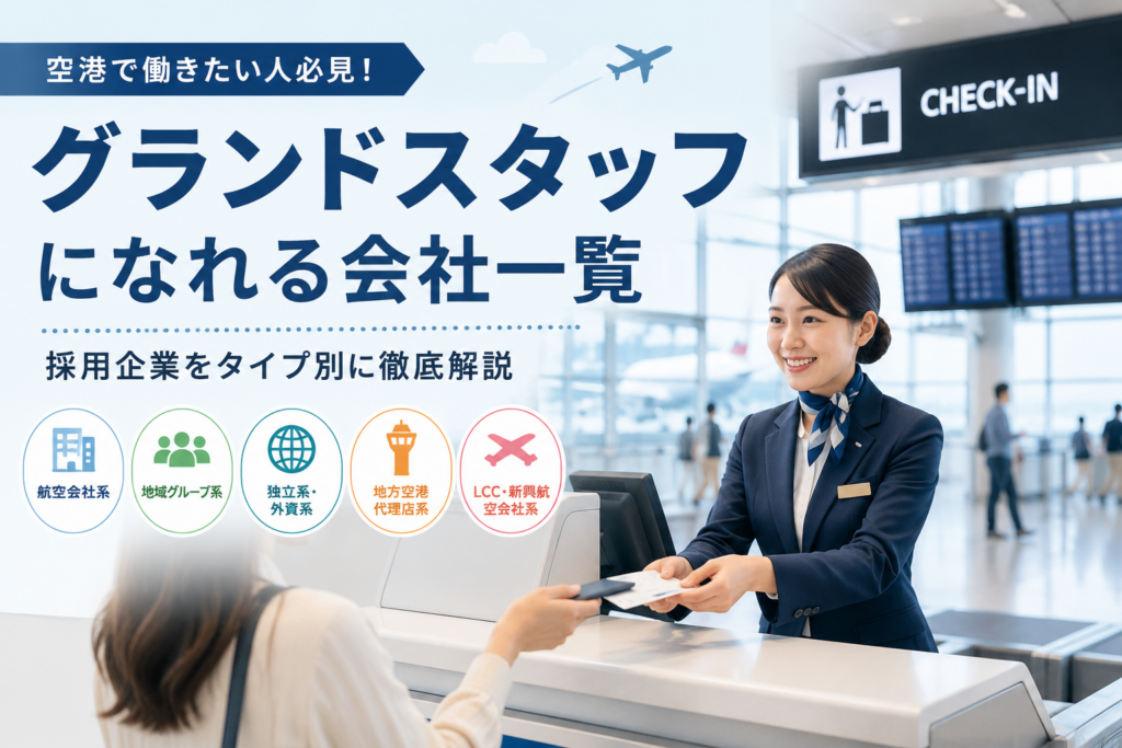 グランドスタッフになれる会社一覧と企業研究ガイド