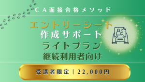 CAエントリーシート作成サポートライトプラン