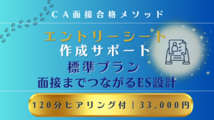 CAエントリーシート作成サポート｜標準プランバナー