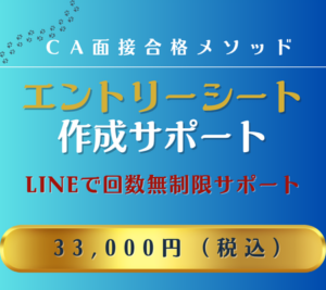 CA受験向けエントリーシート作成サポート案内バナー