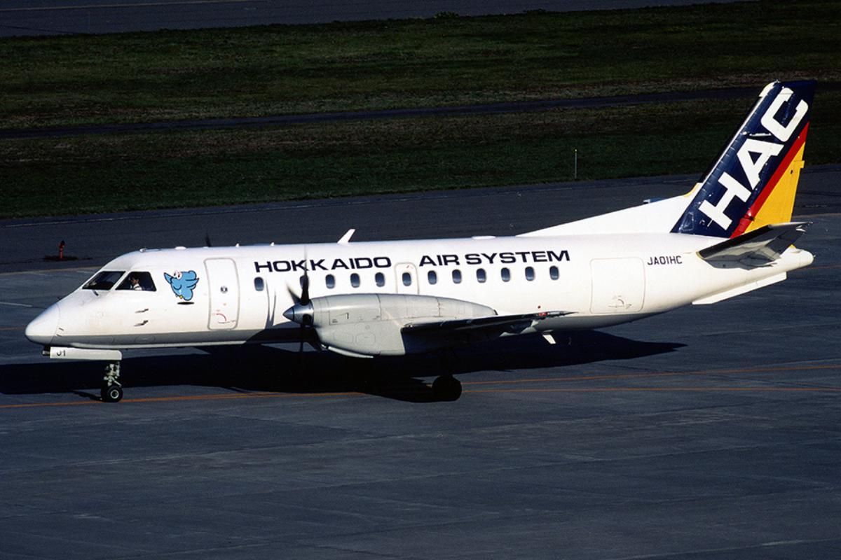 JASカラーの北海道エアシステム(HAC)SAAB 340B型機